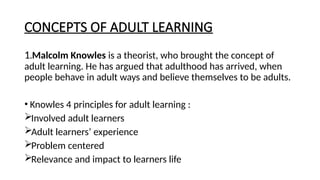Comprehensive Overview of Adult Learning Principles and Needs ...