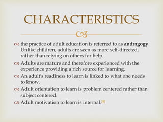 Adult learning 1 | PPTX