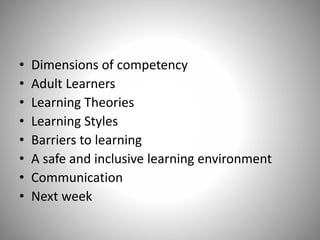 Adult learning environment april 15 | PPT