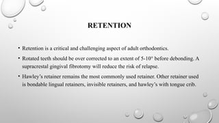 orthodontics seminar ADULT ORTHODONTICS .pptx