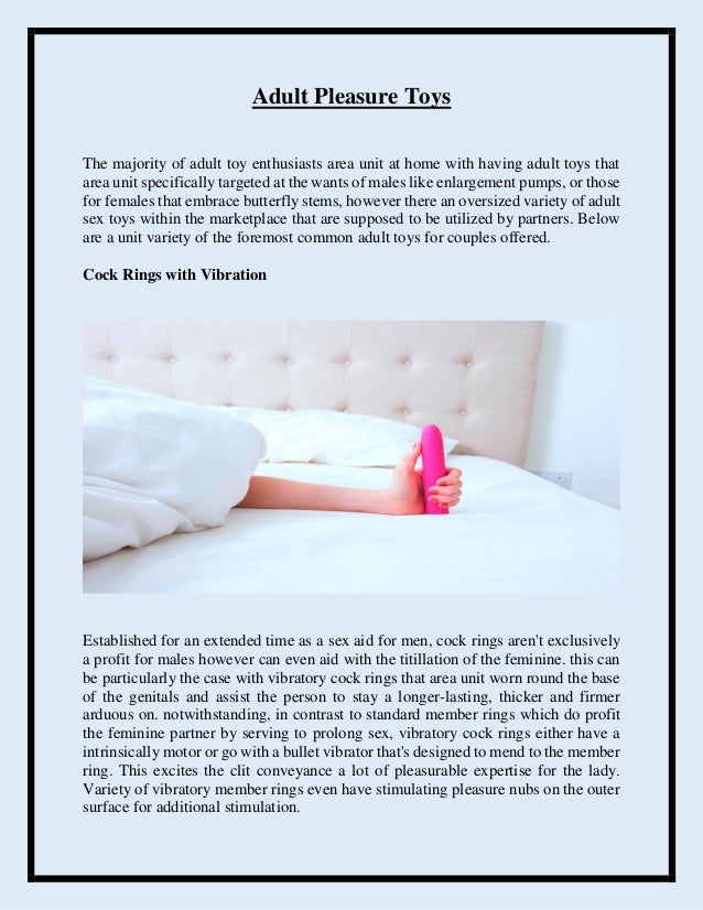Adult Pleasure Toys
