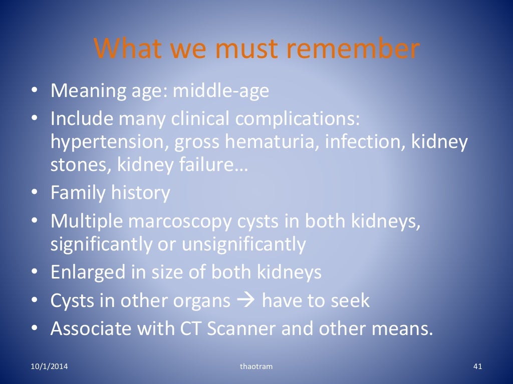 Adult polycystic kidney disease