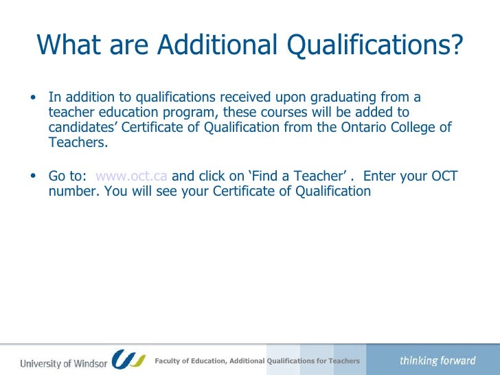 what are qualifications