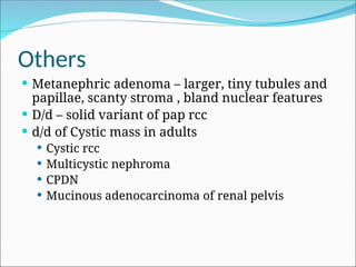 Mucinous Rcc ADULT RENAL TUMORS OR RCC (PATHOLOGY PRESENTATION) | PPT
