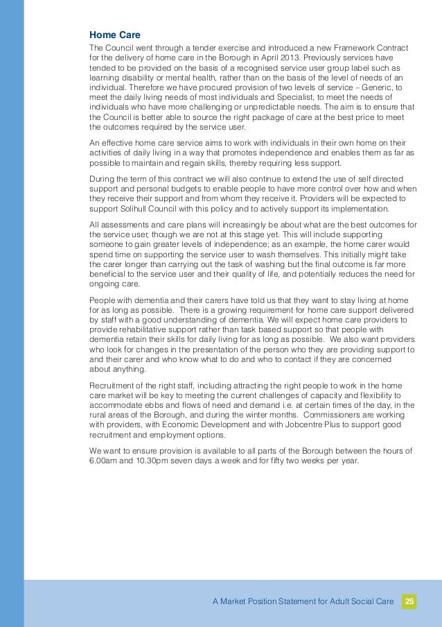 personal statement for care worker
