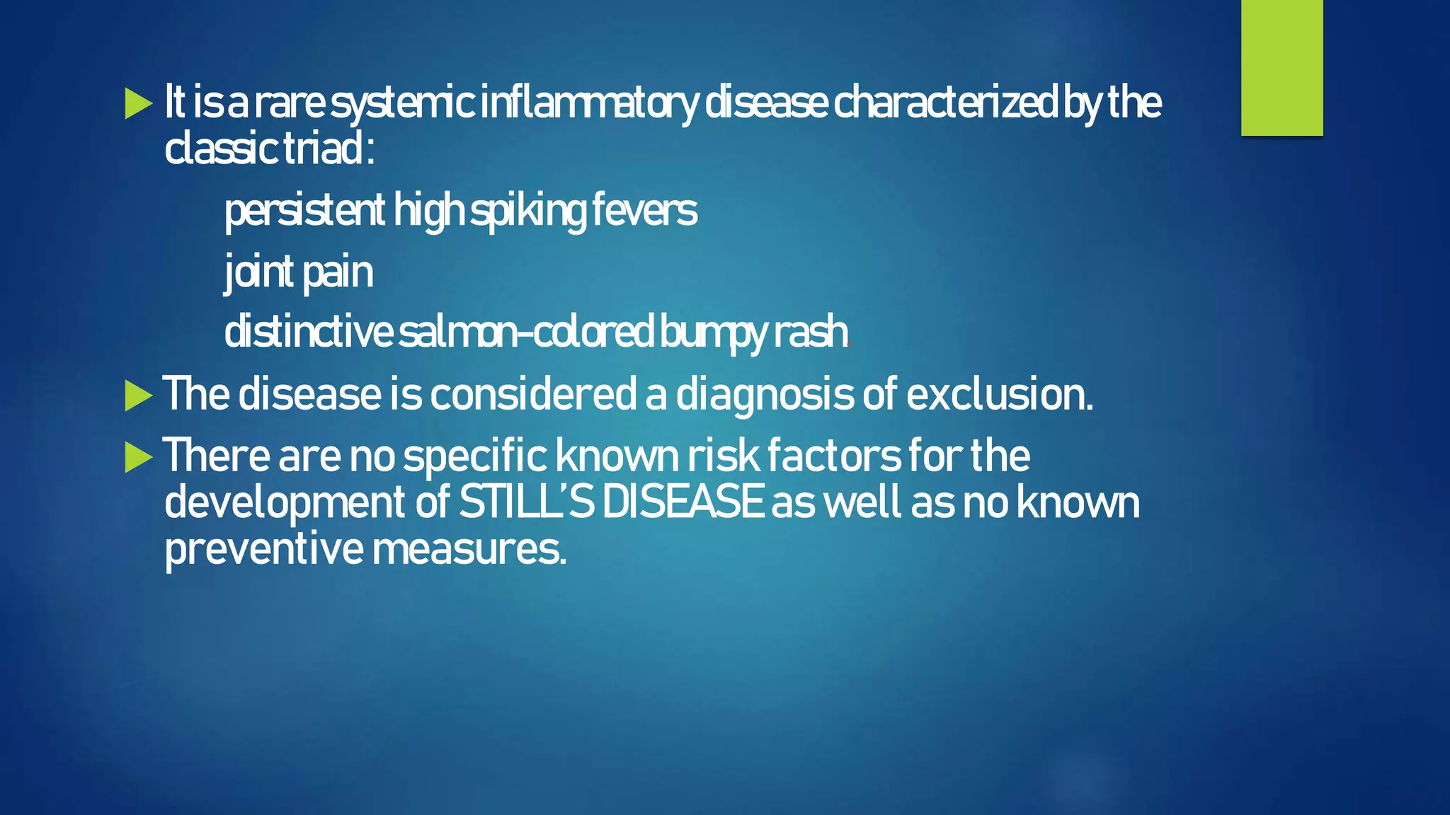 ADULT STILL’S DISEASE | PPTX