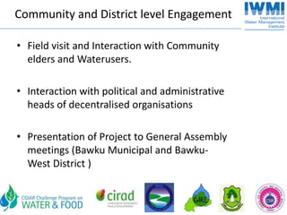 Companion Modeling in Ghana: Objectives, Processes, First Results