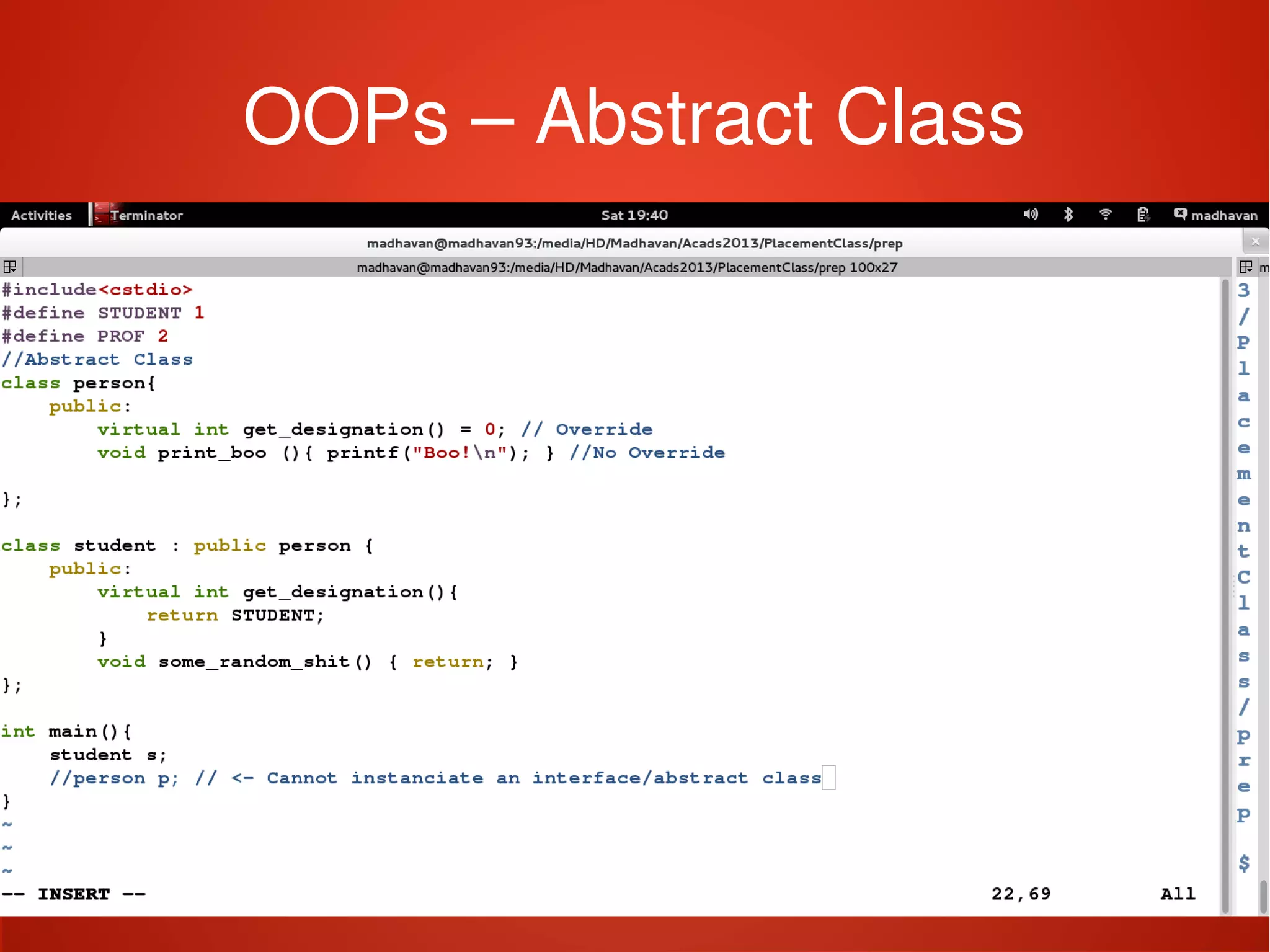    
OOPs – Abstract Class
 