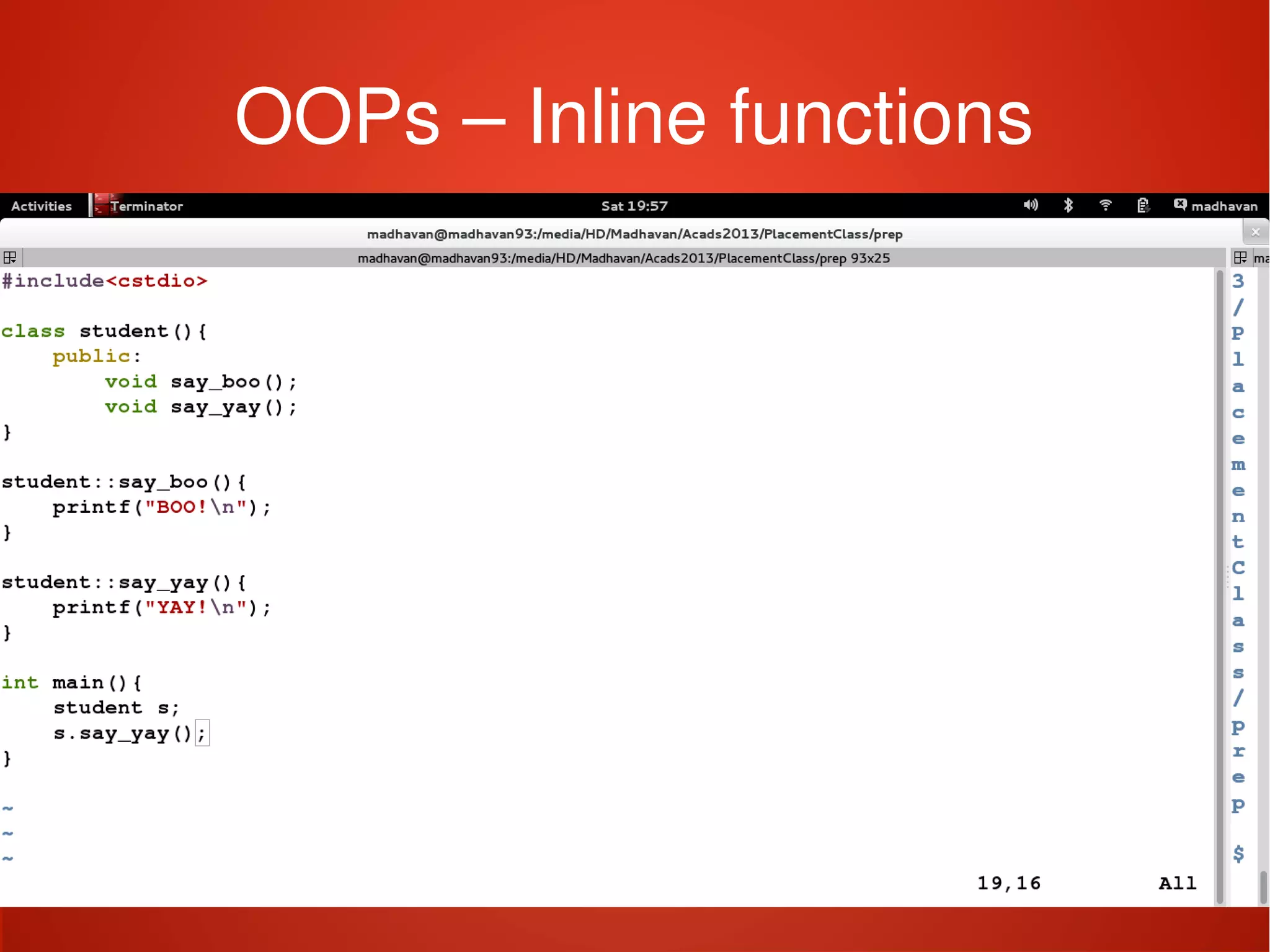    
OOPs – Inline functions
 