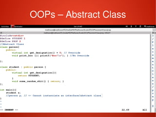    
OOPs – Abstract Class
 