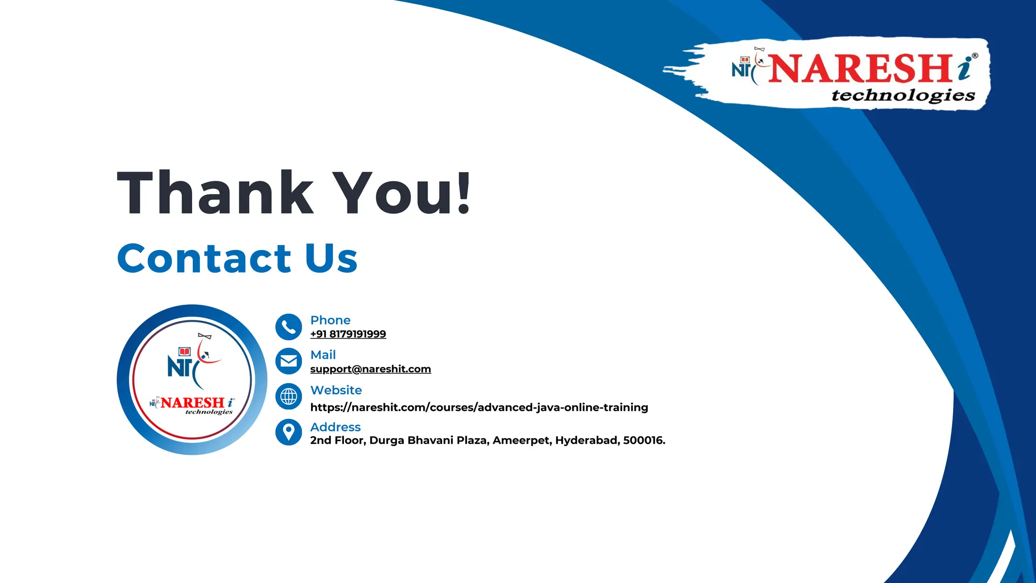 Advanced java online Training - Naresh IT | PPT