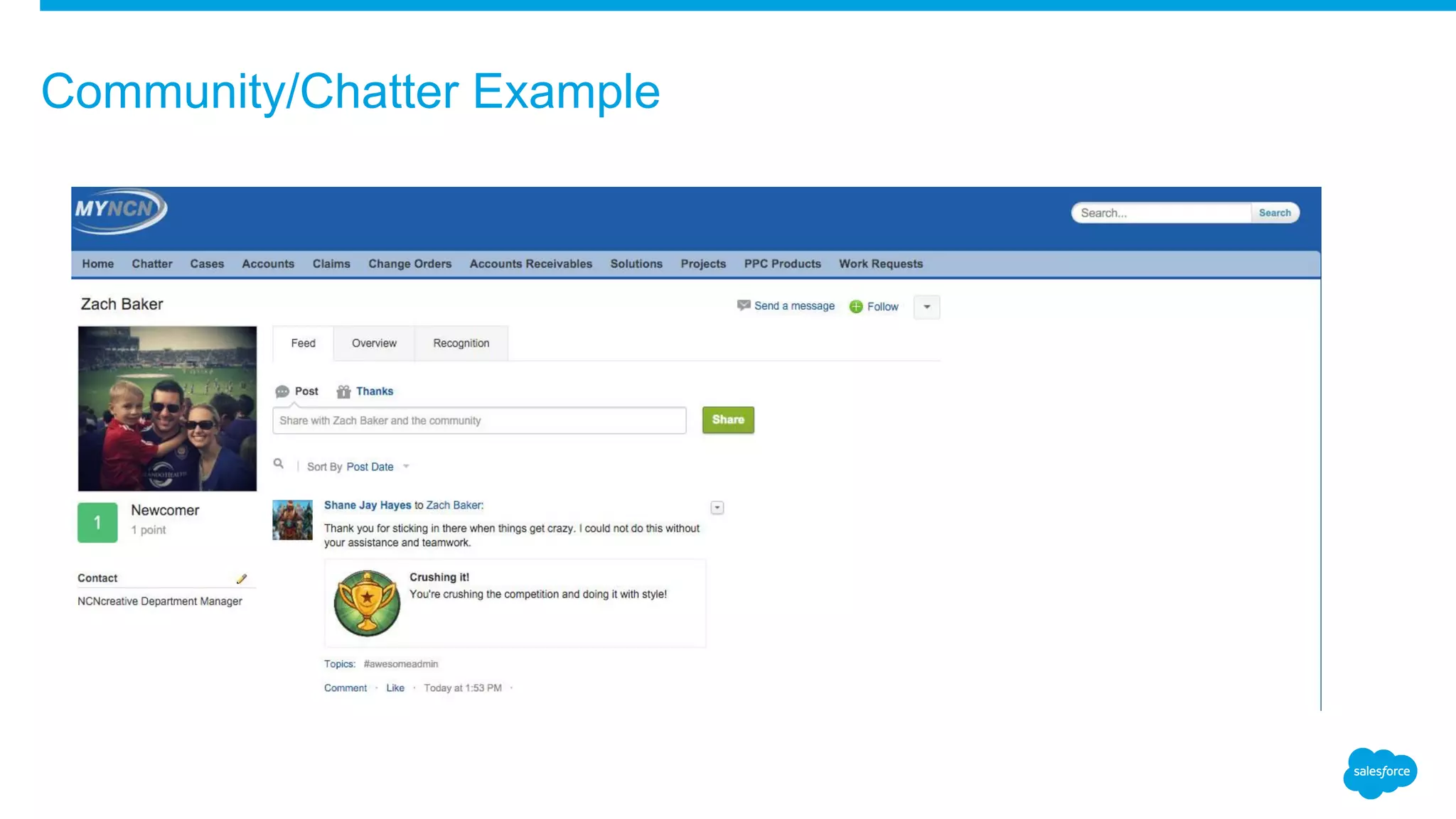 Community/Chatter Example
 