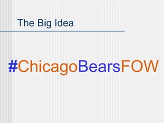 The Big Idea

#ChicagoBearsFOW

 