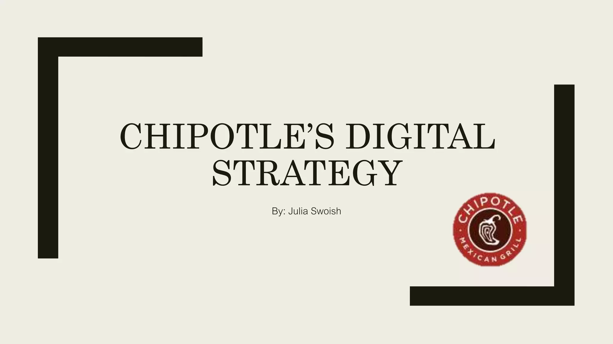 Chipotle Digital Marketing Strategy ADV 420 PPT
