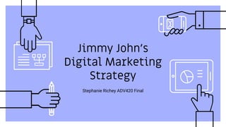 Jimmy John’s
Digital Marketing
Strategy
Stephanie Richey ADV420 Final
 