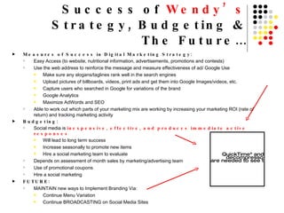 wendy's presentation | PPT