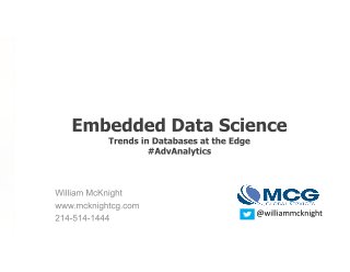 ADV Slides: Embedded Data Science – Trends in Databases at the Edge