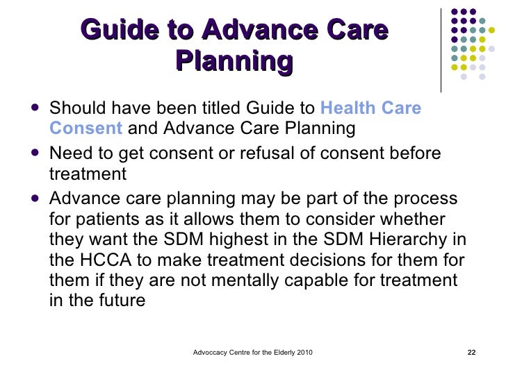 advance care planning Advance care planning helps you through all the stages of illness it is best introduced early in a person’s care and is an on-going process of respecting the choices that one. advance care planning Advance care planning helps you through all the stages of illness it is best introduced early in a person’s care and is an on-going process of respecting the choices that one.