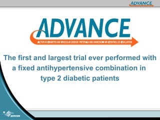 The first and largest trial ever performed with a fixed antihypertensive combination in  type 2 diabetic patients 