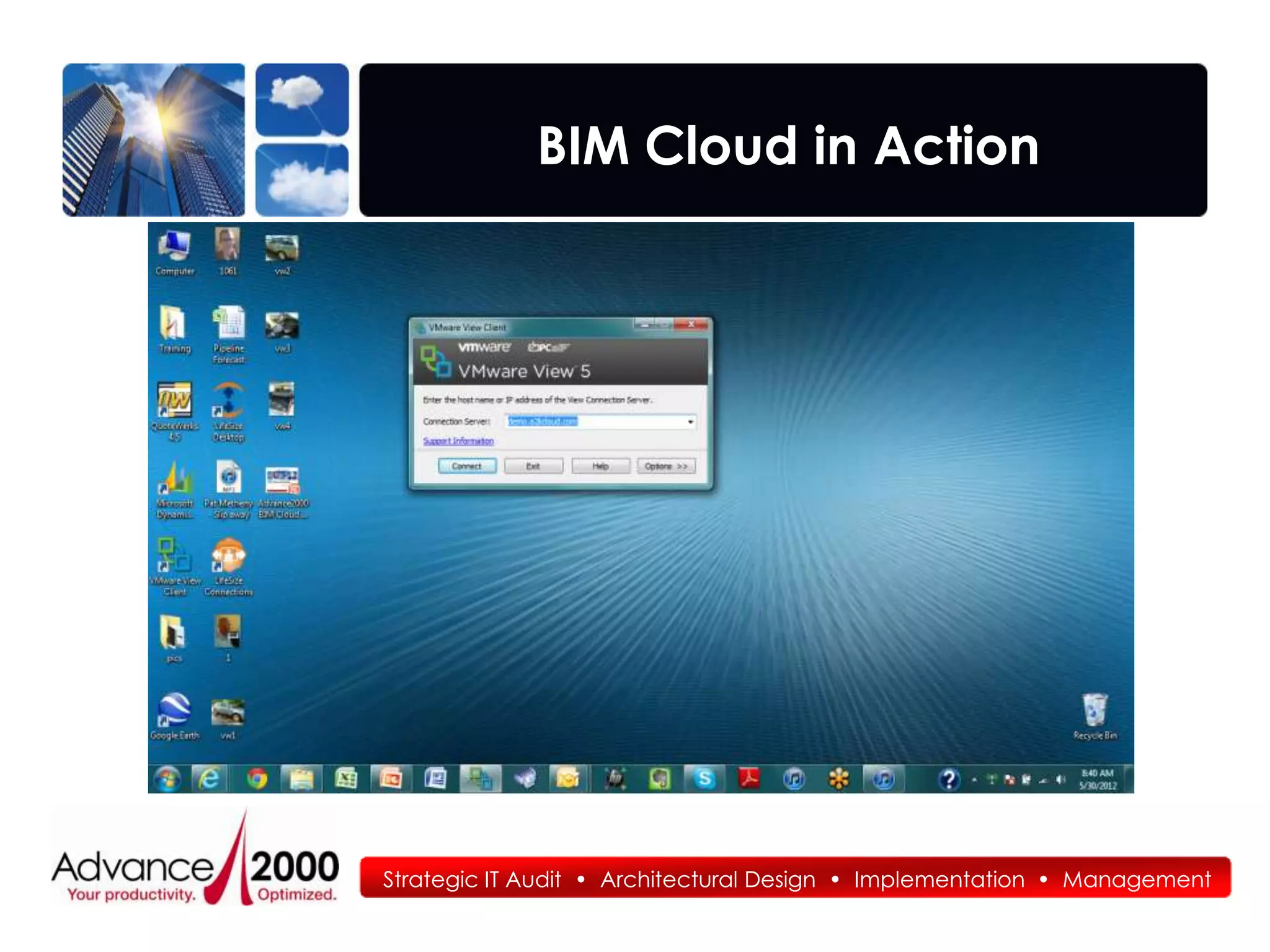 BIM Cloud in Action




Strategic IT Audit • Architectural Design • Implementation • Management
 