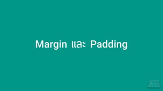 Margin และ Padding
 