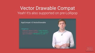Vector Drawable Compat
Yeah! It's also supported on pre-Lollipop
 