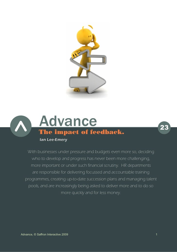 The impact of feedback