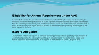 Advance authorization scheme (aas).pptx (2) | PDF