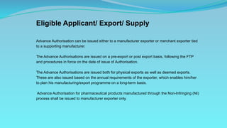 Advance authorization scheme (aas).pptx (2) | PDF