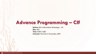 Advance C# Programming Part 1.pdf | Programming Languages | Computing