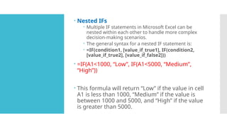 Excel Skills for Productivity Functions | PPTX