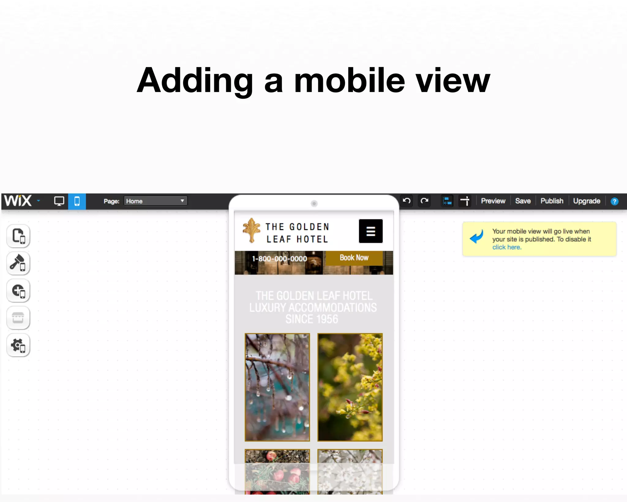 Adding a mobile view 
 