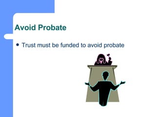 Avoid Probate Trust must be funded to avoid probate 