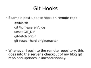 Setting up a
remote repository
 