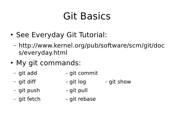 Git Tutorial Kernel | advanced git tutorial Git Tutorial Kernel | advanced git tutorial