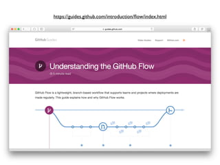 https://guides.github.com/introduction/flow/index.html 
 