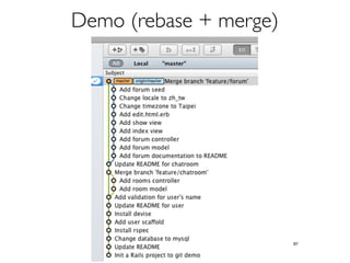 Demo (rebase + merge) 
87 
 