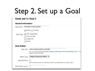 Step 2. Set up a Goal
 