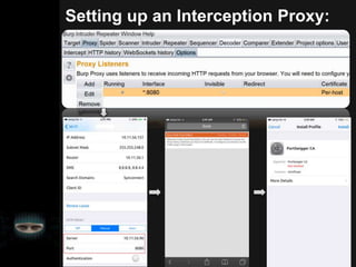 Setting up an Interception Proxy:
 