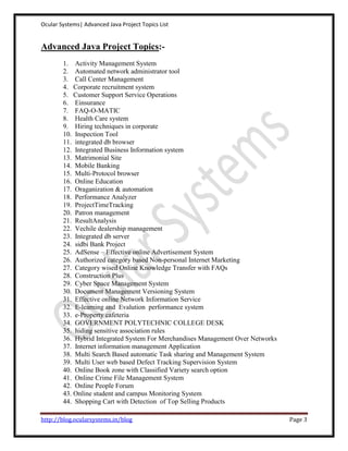 Advanced java-applications-projects-ocular systems.in-