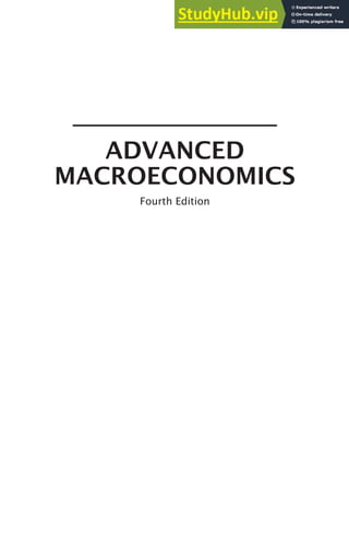 ADVANCED
MACROECONOMICS
Fourth Edition
 