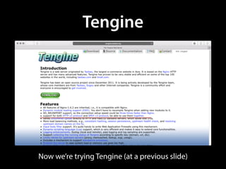 Tengine
Now we’re trying Tengine (at a previous slide)
 
