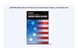 [DOWNLOAD] Advanced Placement United States History, 4th Edition Full
 