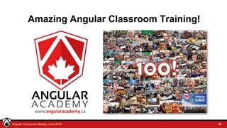 © LDEX, 2015Angular Vancouver Meetup, June 2018
Amazing Angular Classroom Training!
42
 