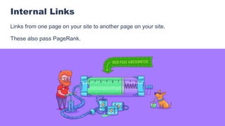 @patrickstox
Internal Links
Links from one page on your site to another page on your site.
These also pass PageRank.
 
