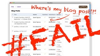 W here's my
            blog pos t!?
                        !




 AIL
F
 