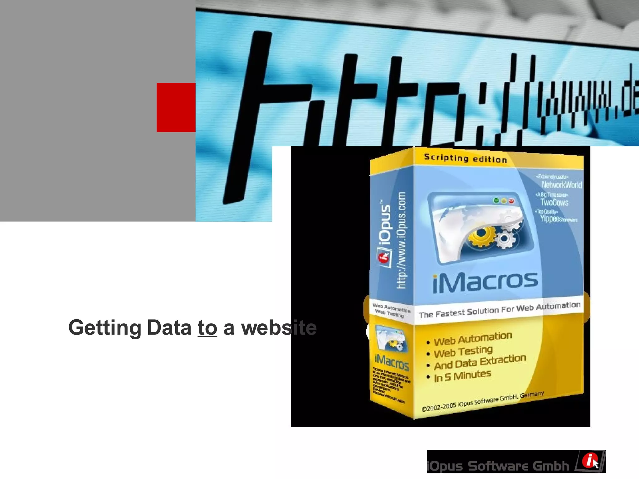Getting Data  to  a website 