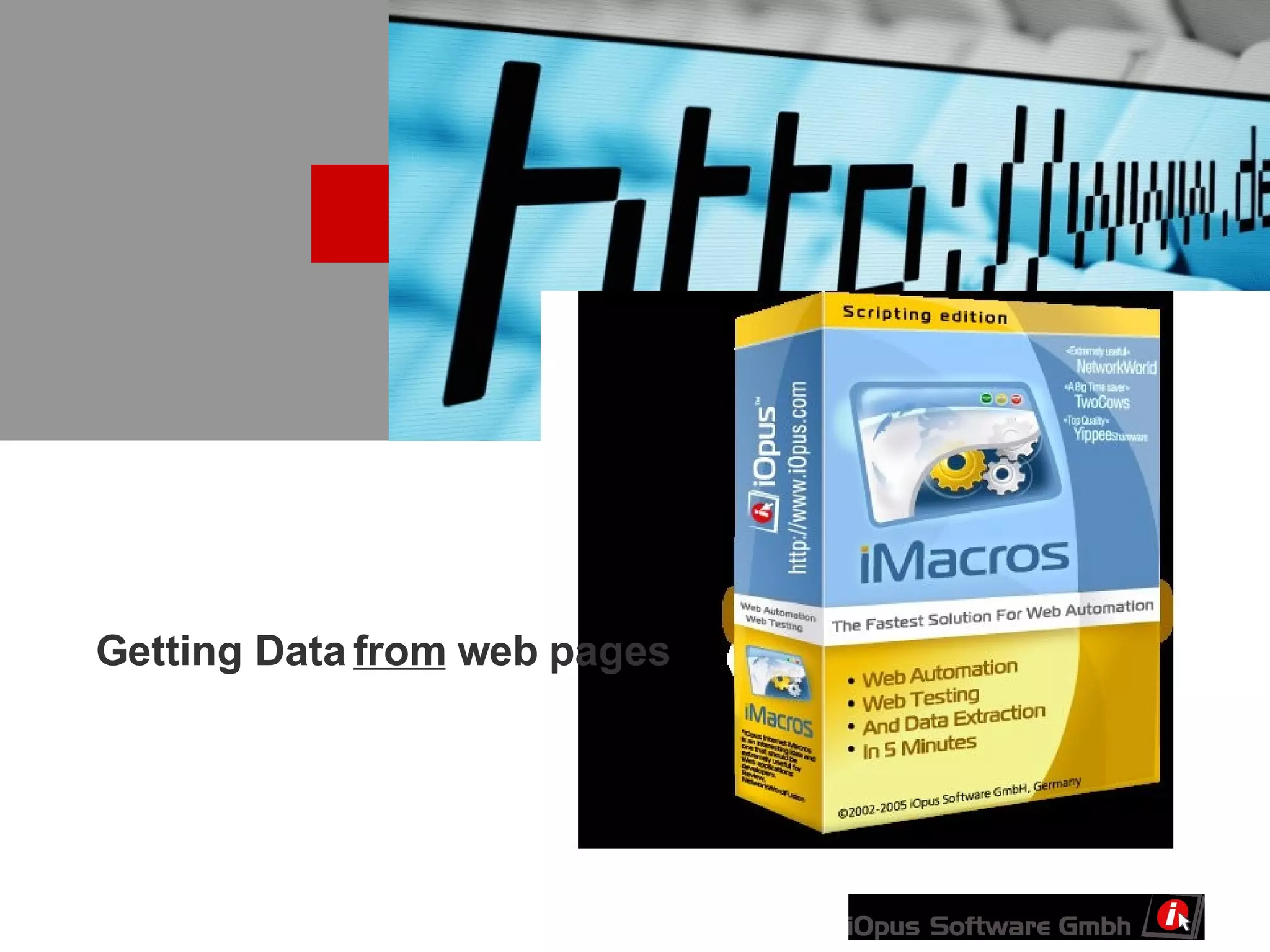 Getting Data  from  web pages 