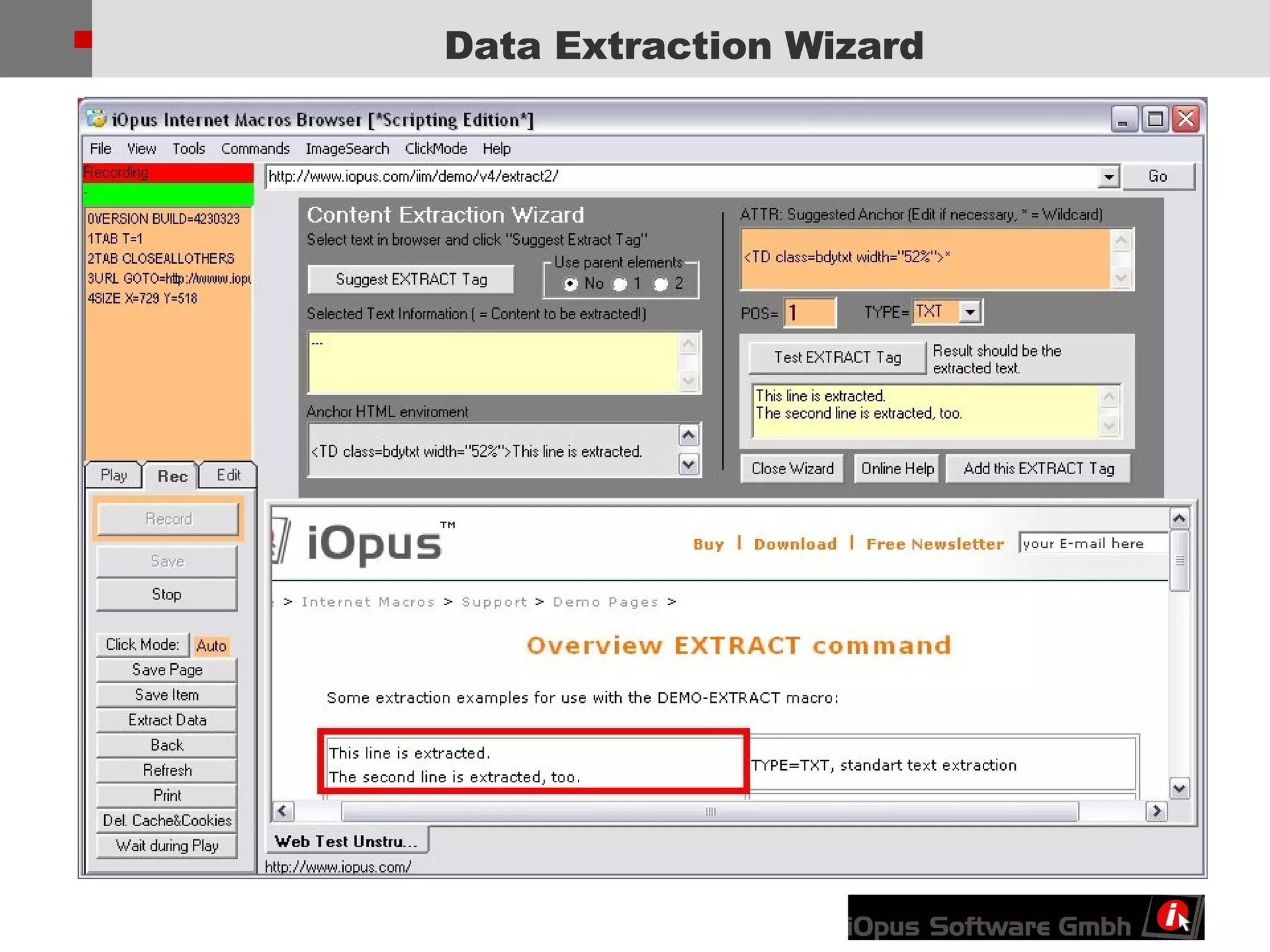 Data Extraction Wizard 