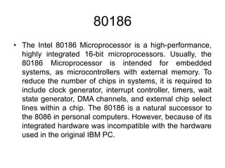 Comprehensive Overview of the Intel 80186 Microprocessor Architecture ...